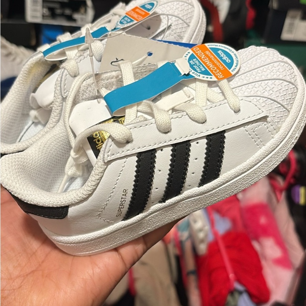 Adidas Kids Sneakers White with Black Stripes
